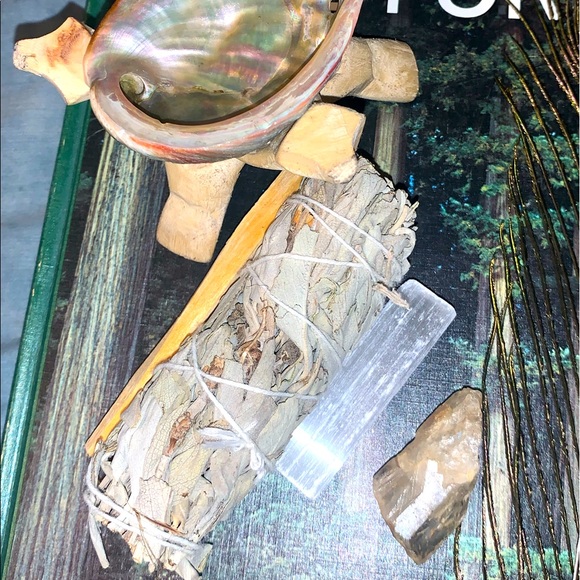 “The Ultimate Protection” Smudge Set w Angel Aura Quartz Complete Protection Set - Picture 5 of 16